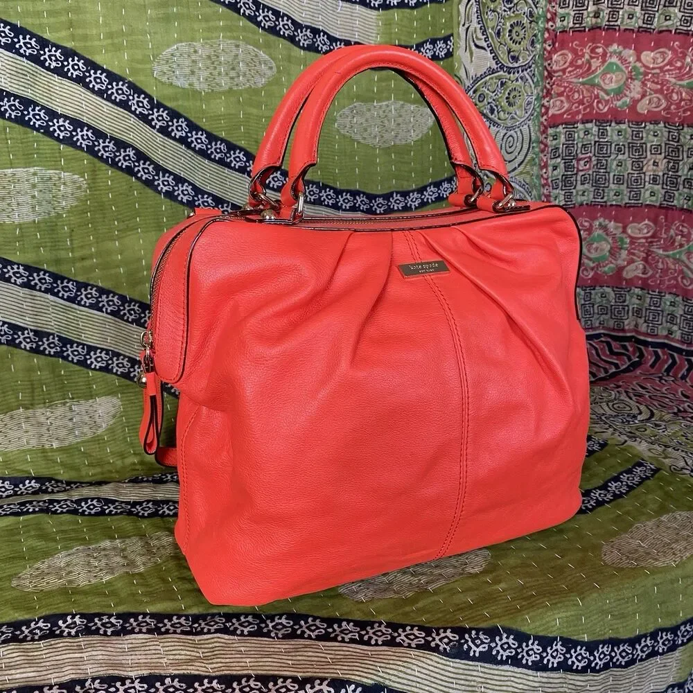 Kate Spade Flame Red Five Points Camille Large Crossbody/ Shoulder Bag